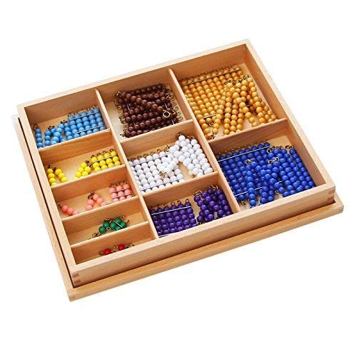 Photo 1 of Leader Joy Montessori Math Materials Colored Bead Chains & Squares for Early Preschool Learning Toy