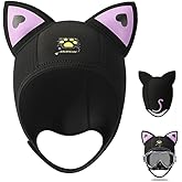 Govllfoz Snorkeling Mask Hood, Unisex Adult, Adjustable Elastic Strap, Black Diving Headband