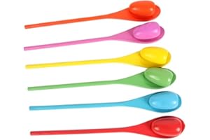 BESPORTBLE 12pcs Egg and Spoon Relay Race Game Fun Game for Parties Birthdays Family Outings Assorted Boys and