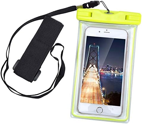KATTEONG Waterproof Case Dry Bag Cell Phone Pouch with Military Lanyard Strap for Kayaking/Skiing/Sledding/Boating/Surfing, Best Waterproof Case for iPhone7/6/6S Plus/5S/Se Samsung Galaxy S7, Green
