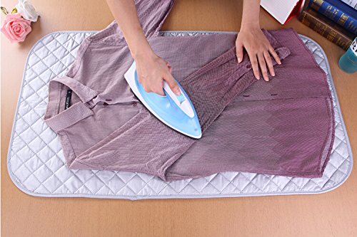 USONG 48 x 85cm Portable Home Travel Folding Pure Cotton Magnetic Iron Ironing Heat-resistant Board Mat Pad