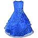 TIAOBU Girls Embroidered Flower Wedding Party Bridesmaid Princess Gown Dress