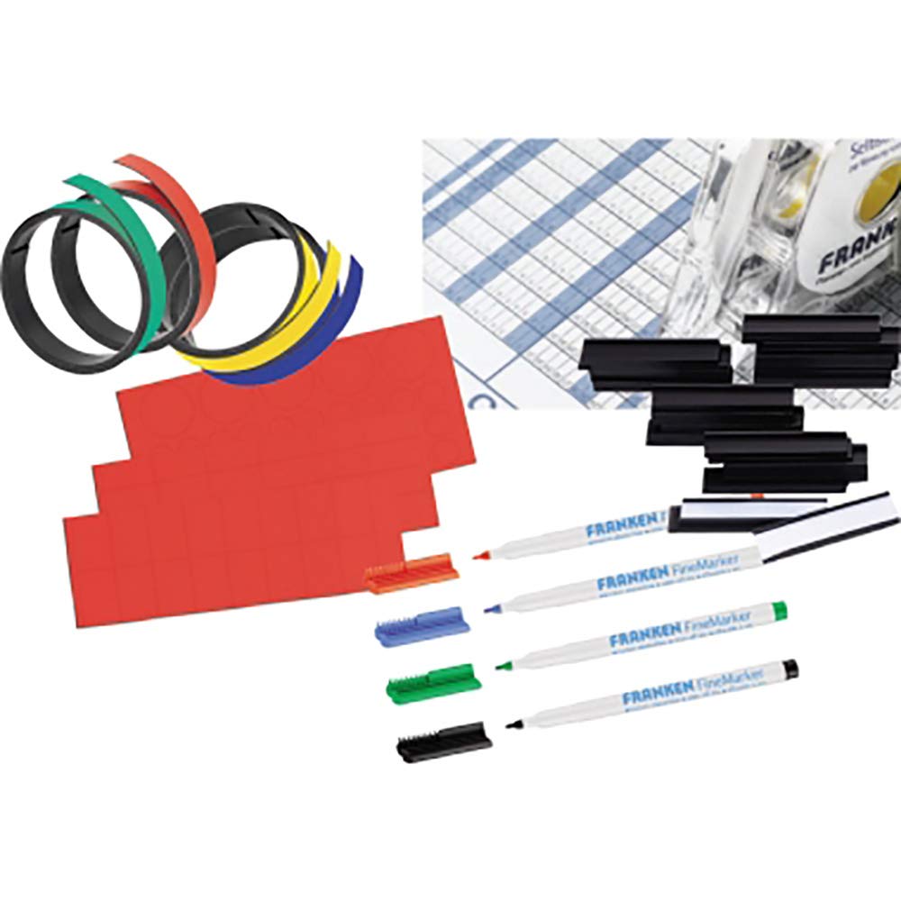 Franken Planner Accessory Set with Nameplates Magnetic Strips Adhesive Tape and 4 Finemarkers Ref Z-JKP