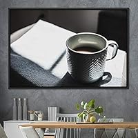 Framed Canvas Wall Art Tea Servings Dark Drinks Farmhouse/Country Group Multicolor Photography Realism Tea - 16x24 inches