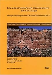 Les  constructions en terre massive, pisé et bauge