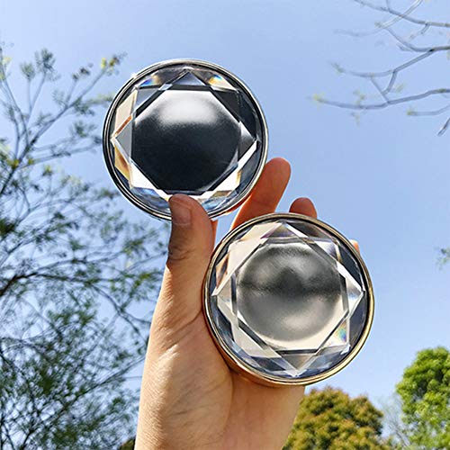Frjjthchy Plastic Contact Lens Case Container with Mirror Portable Travel Eye Care Kit,Included Tweezers and Applicator (Blue)