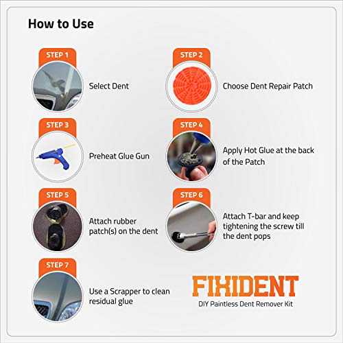 Chefore Dent Puller Tool Set Paintless Car Dent Repair/Removal/Puller