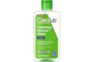 CeraVe Micellar Water, Hydrating Facial Cleanser & Eye Makeup Remover with Niacinamide, Ceramides & Glycerin, Fragrance-Free & Non-Irritating, 10 Fluid Ounces