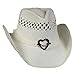 SADDLEBACK HATS Vented Straw Cowboy Hat w/Wood Heart Band –Shapeable Cowgirl Western (White)
