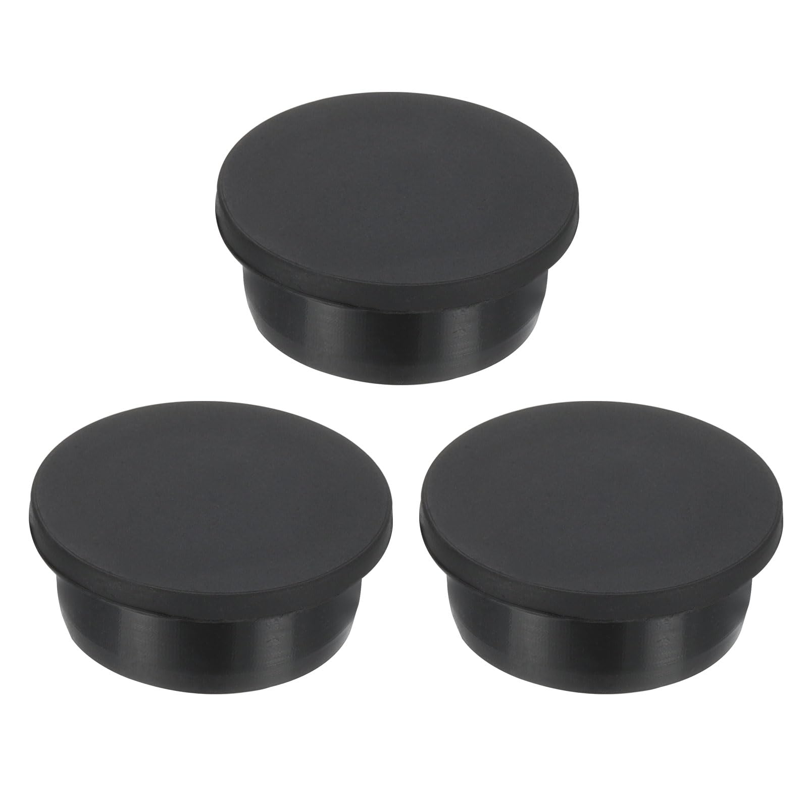 PATIKIL 36.3mm Diameter Silicone Rubber Black Hole Plugs, 3 Pcs, 35-36mm Hole Size