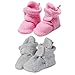 Zutano Booties Fleece Unisex Baby Booties for Boys Girls Slippers Heather 2 Pack