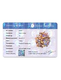 AMBERAGE - Pulsera elástica de ámbar báltico natural para mujer, hecha a mano con cuentas de ámbar báltico pulidas certificadas (Multi)