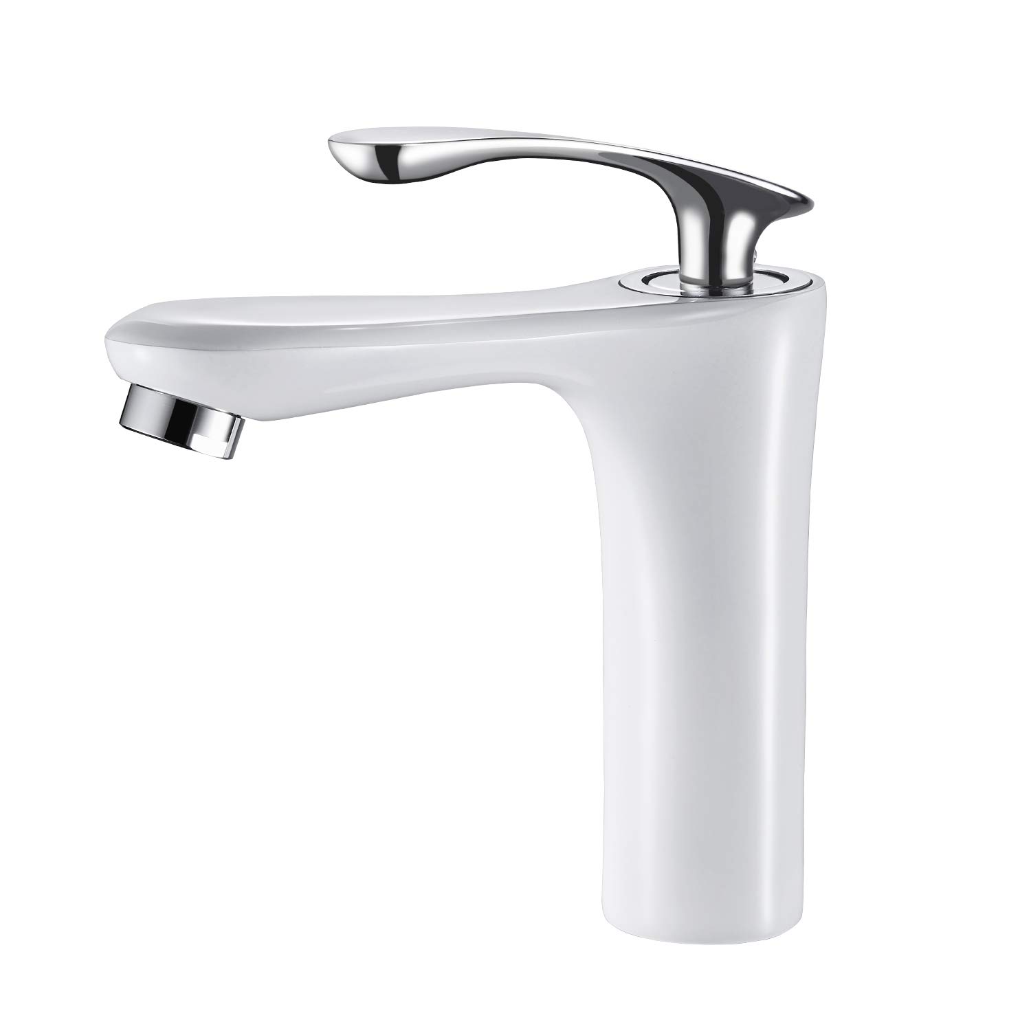 BONADE Waschtischarmatur Bad Wasserhahn Weiß Armatur Einhebel