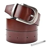 Mens Leather Belt With Nickel Free Buckle & 1.3