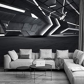 Wall Murals for Bedroom Modern Steel Feature Removable Wallpaper Peel and Stick Wall Stickers - 66x96 inches