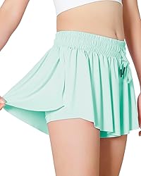 AIOIC Girls Butterfly Shorts Kids Flowy Shorts