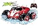 Click n' Play Land & Water Amphibious RC Remote Control Car, 200 Ft Range, Working LED Headlights - Red