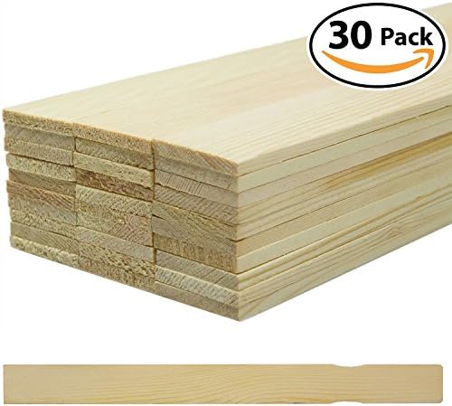 Pro Project Supplys Pro-Grade 12" Paint Stir Sticks 30 Pack. Splinter-Free, Sanded Wood Mixer is Great For Mixing Gallon Pails of Glue, Epoxy & Body Filler. Bulk Painting Stirrer, Accessory & Tool