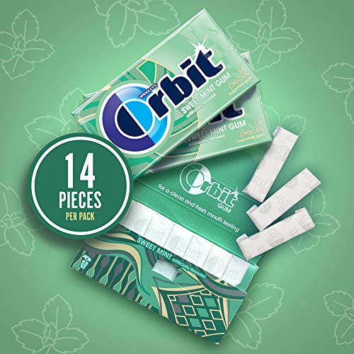 ORBIT Gum Sweet Mint Sugar Free Chewing Gum, 14 Piece (Pack of 20)