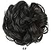 BARSDAR Messy Hair Bun Extensions Hairpiece for Women Updo Scrunchie Hair Piece (4# Darkest Brown Near Black)