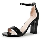 J. Adams Shirley Black Vegan Patent Sandals