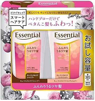 Kao Essential Auto Smooth Technology Fluffy Hair Set Refill Shampoo 340ml Conditioner 340ml Amazon Ca Beauty