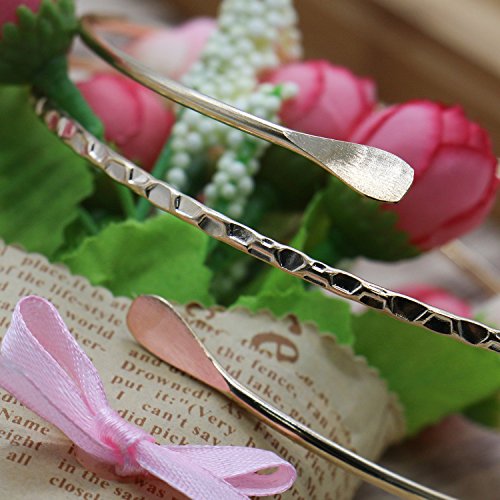 IDS Minimalist Gold Metal Coil Upper Arm Cuff Open Arm Bracelet Armlet Armband Bangle Gift for Women and Girl