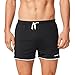 BALEAF Men's 3 Inches Bodybuilding Workout Shorts Drawstring Running Shorts Zipper Pockets Black Size L