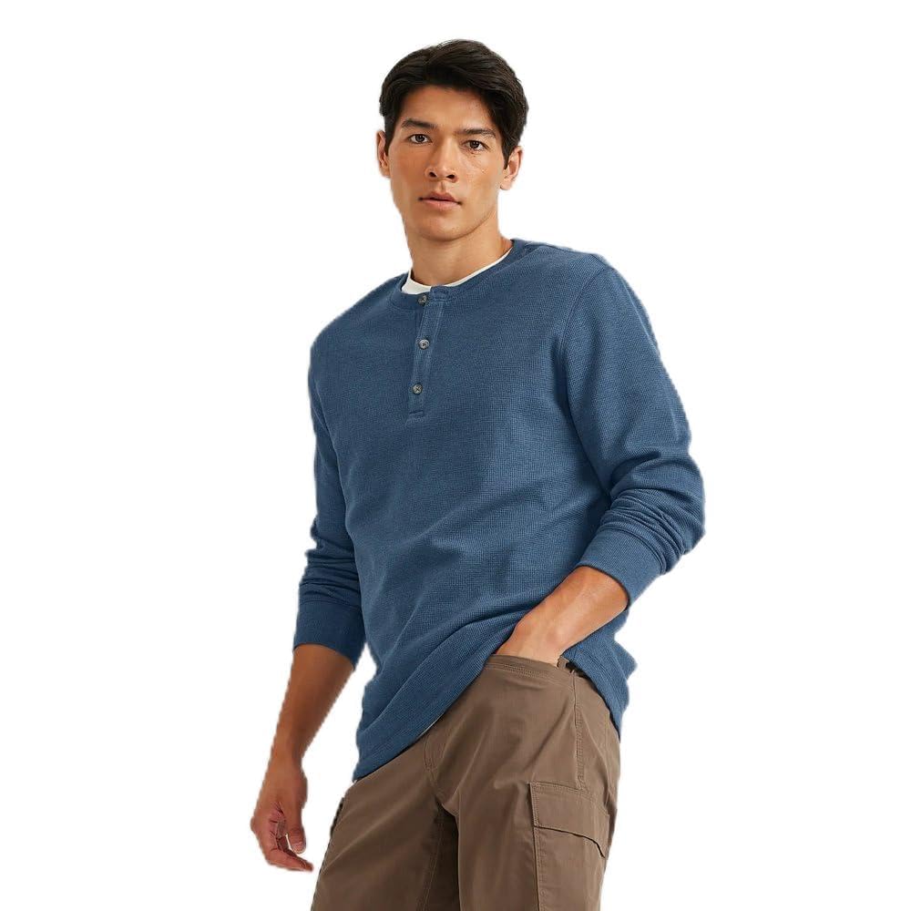 Eddie Bauer Men’s Eddie’s Favorite Thermal Henley, Dusk, XX-Large, Tall