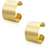 KOLODOGO Wide Cuff Chunky Gold Bracelets for Women Open Cuff Bangles Wrist Cuff Bracelets for Women