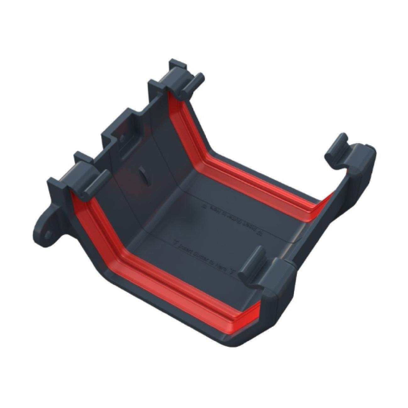 FreeFlow Anthracite Grey Square Gutter Union Joint, 114mm Rain Water Systems