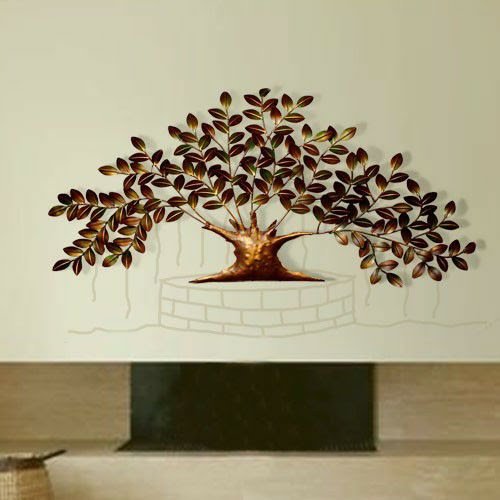 Harsh Nahata India Metal Decorative Brown Tree Wall Decor And