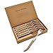 Laguiole by FlyingColors Dinner Forks Set Stainless Steel, Rubber Wood Handle, Gift Box, 6 Pieces