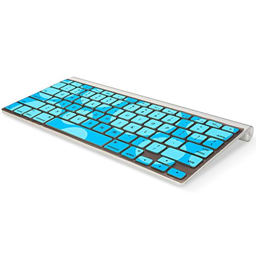 Kuzy - Circles Aqua/Blue Keyboard Silicone Cover Skin for