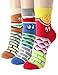 OSABASA Womens Cotton Crew Character Socks3Pairs 1 Set 