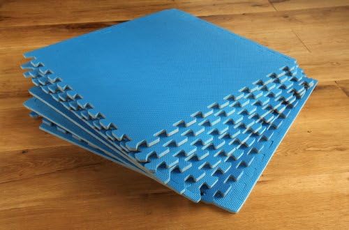 Easimat Interlocking Blue Gym Play mats 8 pack 32 sq ft