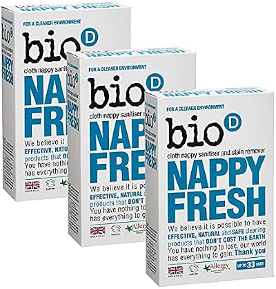Bio-D Nappy Fresh 500g Pack of 3 Bio-D Brand Household Detergent