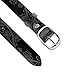 WERFORU Reversible Women Leather Belt, Reverse Lady Belt for Jeans with Rotated Buckle,Perfect for Pants 32-35 Inches,5-Black and Coffee