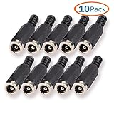 HTTX 10-Pack 2.1mm x 5.5mm Female DC Power Socket Jack Solder Connector Adapter