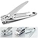 2 Pcs Sharp Metal Fingernail Nail Clippers Cutters Silver Tone