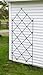 Achla Designs FT-30 Freestanding Lattice Wrought Iron Garden Trellis, Graphite