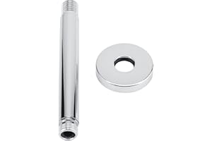 Stainless Steel Round Top Shower Arm Mount Shower Arm Stainless Steel Straight Shower Arm Pipe Wall Mount for Bathroom Ceilin