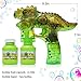 YIZI Dinosaur Bubble Gun Bubble Blower with LED Flashing Lights and Music, Dinosaur Bubble Toy for 1 2 3 4 5 Year Old Girl and Boy