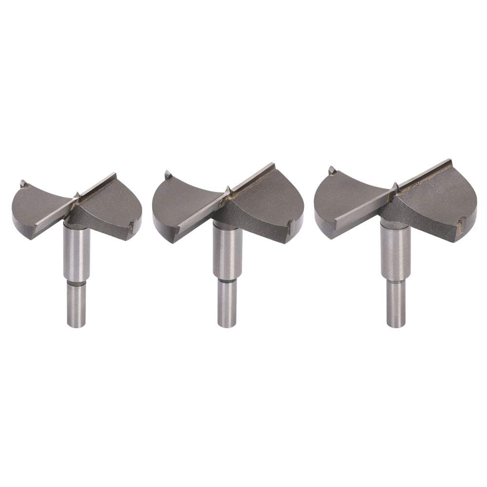 flintronic® (Large Size Version) Forstner Drill Bit, 3PCS Boring Hole Saw Set 65/70/80mm Carbide Steel Tool Kits for Woodworking, Furniture, Door Hinge Hole…