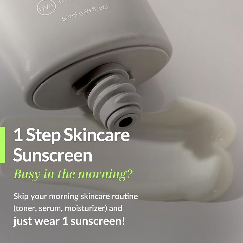 [MIZON] INOUT Protetor Solar Aguado e Transparente SPF50+PA++++ (50ml) Fluido Coreano + Protetor Solar para Cuidados de Pele, Proteção 24H, Hidratante, Ácido Hialurónico, 100% Vegan