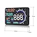A8 HUD Head Up Display, KOBWA 5.5 inch Screen Car Windshield HUD with OBD2 Interface Plug,Display KM/h MPH,Speeding Warning,Fuel Consumption,Temperature