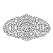 EVER FAITH Austrian Crystal Wedding Art Deco Buckle Brooch Clear
