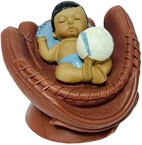 baby in baseball glove