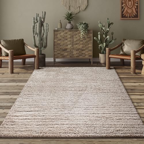 the carpet Bahar Shaggy – Weicher Hochflor Teppich, moderner Flauschiger & kuscheliger Wohnzimmer Teppich, eleganter Designer Shaggy, pflegeleicht und