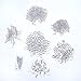 eBoot 7 Style 895 Pieces Jewelry Findings Starter Kit with Clear Box, Silver